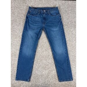 Levis 505 Jeans Mens 34x32 Regular Straight Fit Blue Denim Classic 5 Pocket